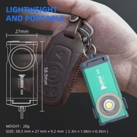 G2 mini flashlight key chain,5 modes small Led flashlight, EDC key chain brightest flashlight magnetic cap clip.green