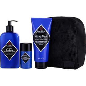 Jack Black by Jack Black Clean & Cool Body Basics Kit: All-Over Wash for Face, Hair & Body 10 oz + Pit Boss Antiperspirant & Deodorant 2.75 oz + Cool