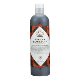 Nubian Heritage African Black Soap Body Wash and Scrub - 13 fl oz