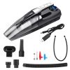 4 in 1 Car Handheld Vacuum Cleaner Cordless DC 12V Car Auto Home Duster Tire Inflator Pump Pressure Gauge Wet Dry Powerful Suction with Accessory Kit