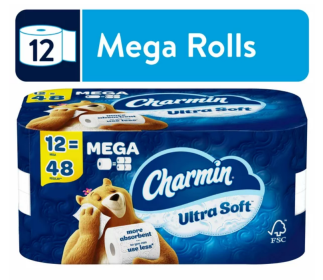 Charmin Ultra Soft Toilet Paper, 12 Mega Roll