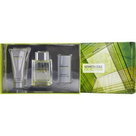 KENNETH COLE REACTION by Kenneth Cole EDT SPRAY 3.4 OZ & AFTERSHAVE BALM 3.4 OZ & DEODORANT STICK ALCOHOL FREE 2.6 OZ