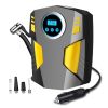 Tire Inflator Portable Air Compressor, 12V DC Air Pump for Car Tires with Digital Pressure Gauge 150psi and Emergency Led Light, Tire Pump for Car