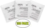 Dukal BZK Towelettes 5'' x 8". Pack of 100 Benzalkonium Chloride Pads. Cleansing Wipes for Face; Hands; and Body. Pre-Moistened Wipes. Hand Sanitizing