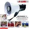 5Core Megaphone Handheld with LED lights Bullhorn Cheer Loudspeaker Bull Horn Speaker Megaphono Siren Torch Flashlight Sling Strap Portable 148 LED