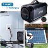 Portable Power Station 500Wh Portable Solar Generator Backup Lithium Battery with 110V/200W Pure Sine Wave AC Outlet,PD 65W Type-C,Backup Battery Pack