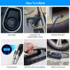 4 in 1 Car Handheld Vacuum Cleaner Cordless DC 12V Car Auto Home Duster Tire Inflator Pump Pressure Gauge Wet Dry Powerful Suction with Accessory Kit