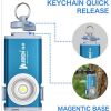 G2 Mini Flashlight Key Chain,5 ModesSmall Led Flashlight, EDC Key Chain Brightest Flashlight Magnetic Cap Clip.Blue