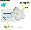 Dukal Case of 500 Round Stick Sponges Super 1" 1/2. Non-Sterile X-ray detectable Cotton Sponges for Wound prepping and Cleansing. Soft and Highly Abso