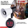 5Core Megaphone Handheld with LED lights Bullhorn Cheer Loudspeaker Bull Horn Speaker Megaphono Siren Torch Flashlight Sling Strap Portable 148 LED