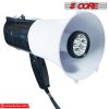 5Core Megaphone Handheld with LED lights Bullhorn Cheer Loudspeaker Bull Horn Speaker Megaphono Siren Torch Flashlight Sling Strap Portable 148 LED