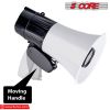 5Core Megaphone Handheld with LED lights Bullhorn Cheer Loudspeaker Bull Horn Speaker Megaphono Siren Torch Flashlight Sling Strap Portable 148 LED