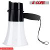 5Core Megaphone Handheld with LED lights Bullhorn Cheer Loudspeaker Bull Horn Speaker Megaphono Siren Torch Flashlight Sling Strap Portable 148 LED