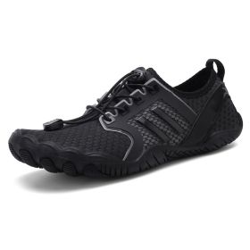 Outdoor Climbing Sports Hiking Fitness Swimming Shoes (Option: 002Black-35)