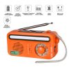 Emergency Radio Hand Crank Solar; Portable Weather Radio With AM/FM/WB/NOAA; Bright Flashlight; SOS Alarm; Reading Lamp; 2000mAh Cell Phone Charger Fo